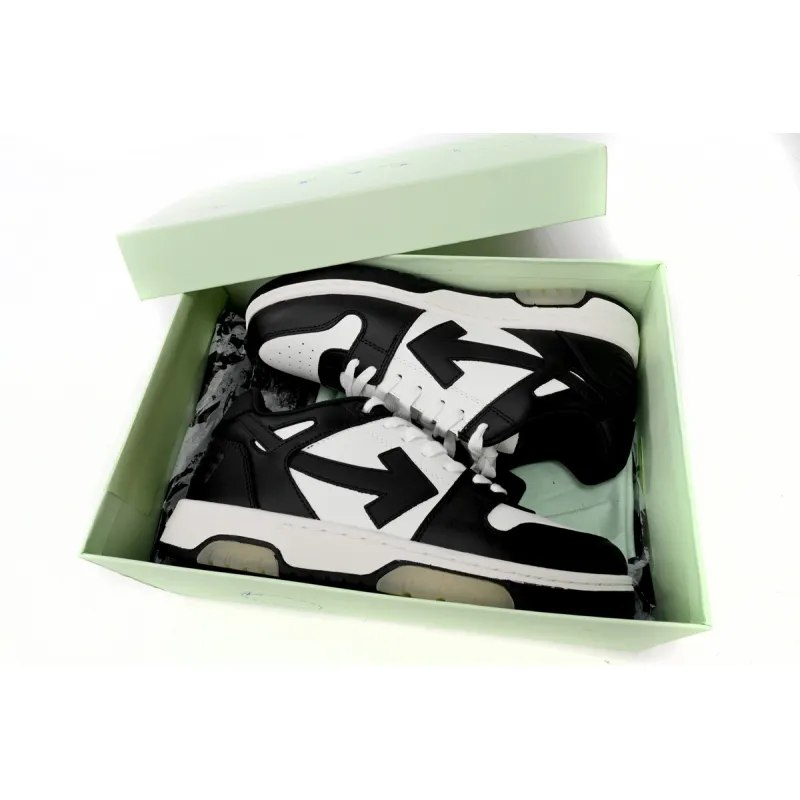 OFF-WHITE Out Of Office OOO Low Tops White Black White OMIA189C99LEA0011004