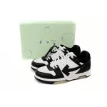 OFF-WHITE Out Of Office OOO Low Tops White Black White OMIA189C99LEA0011004
