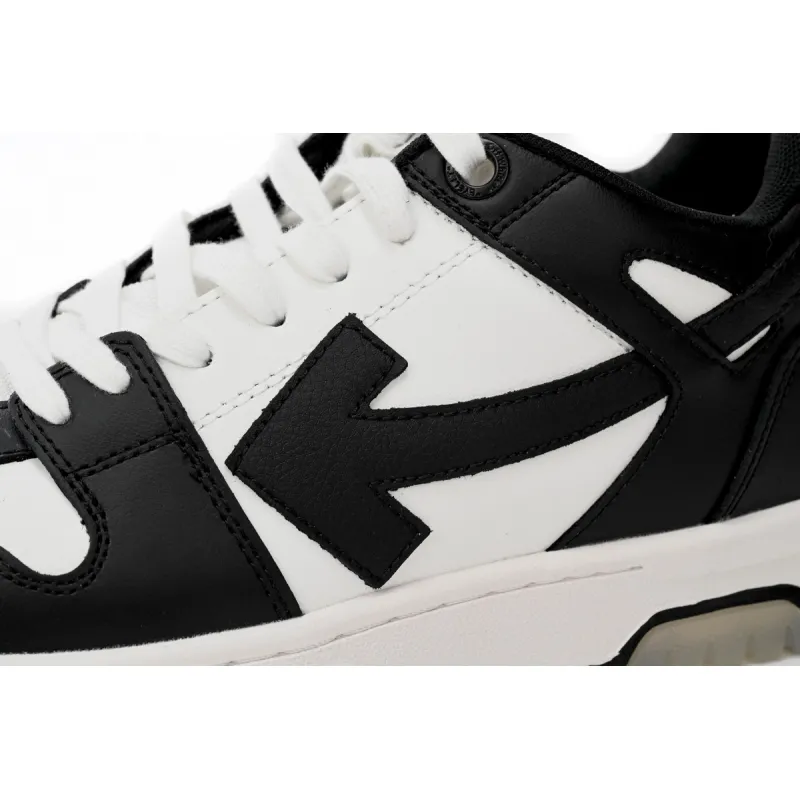 OFF-WHITE Out Of Office OOO Low Tops White Black White OMIA189C99LEA0011004