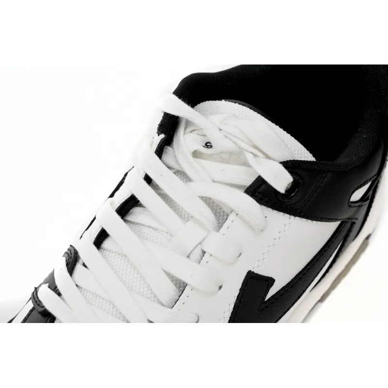 OFF-WHITE Out Of Office OOO Low Tops White Black White OMIA189C99LEA0011004