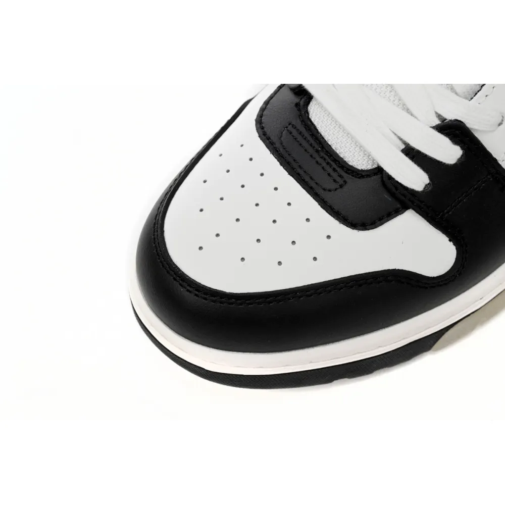 OFF-WHITE Out Of Office OOO Low Tops White Black White OMIA189C99LEA0011004
