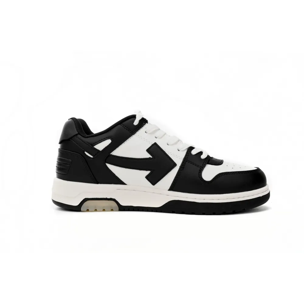 OFF-WHITE Out Of Office OOO Low Tops White Black White OMIA189C99LEA0011004