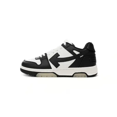 OFF-WHITE Out Of Office OOO Low Tops White Black White OMIA189C99LEA0011004 01