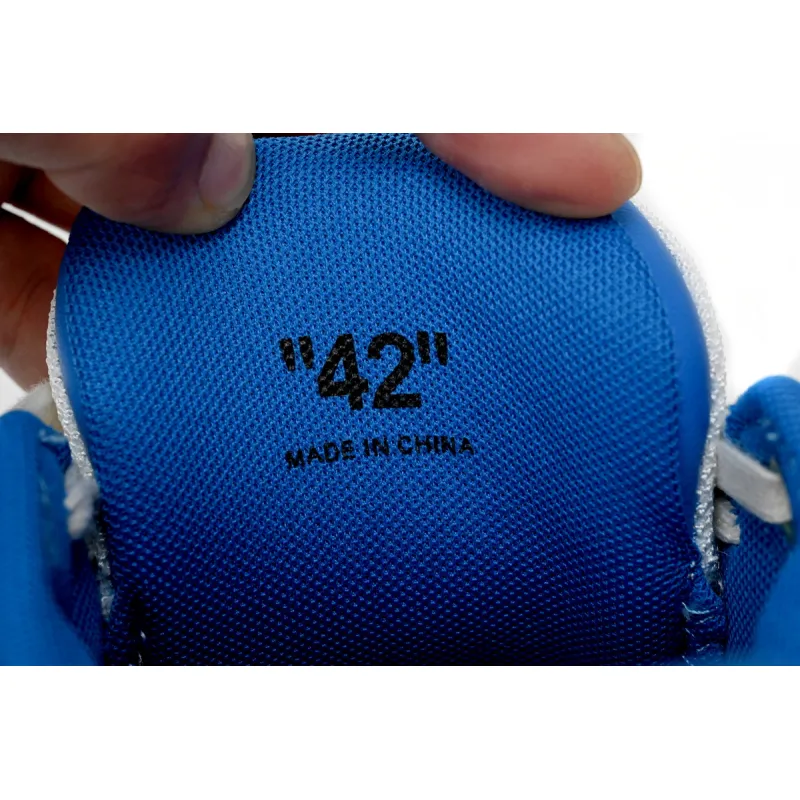OFF-WHITE Out Of Office OOO Low Tops White Blue OMIA189F23LEA0040169