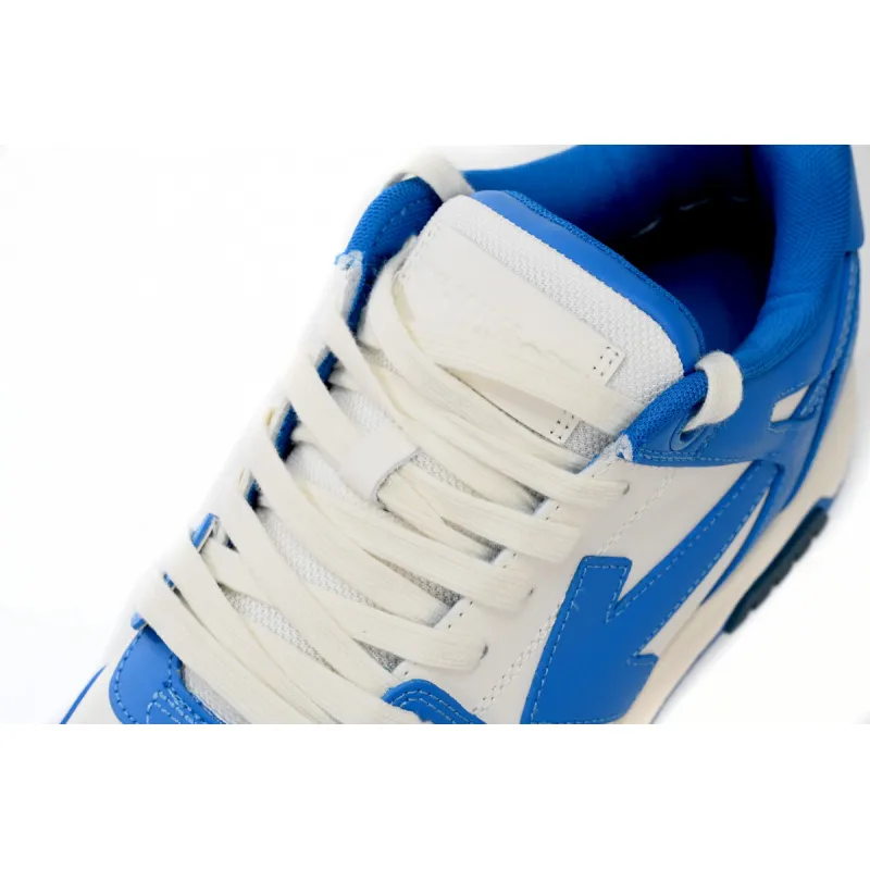 OFF-WHITE Out Of Office OOO Low Tops White Blue OMIA189F23LEA0040169