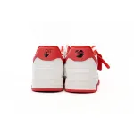 OFF-WHITE Out Of Office OOO Low Tops White Burgundy OMIA189F23LEA002-0129