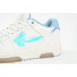 OFF-WHITE Out Of Office OOO Low Tops White Iridescent Blue OMIA189F21LEA0030181