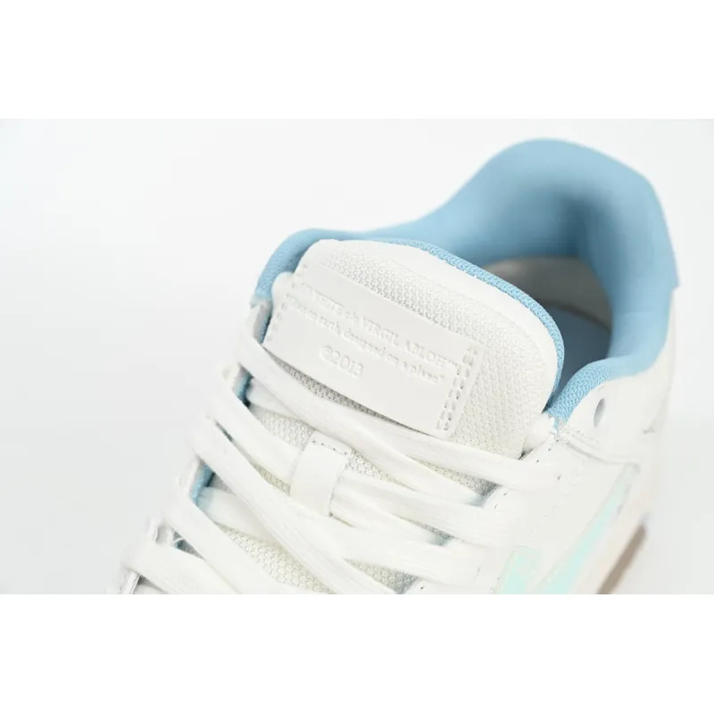 OFF-WHITE Out Of Office OOO Low Tops White Iridescent Blue OMIA189F21LEA0030181