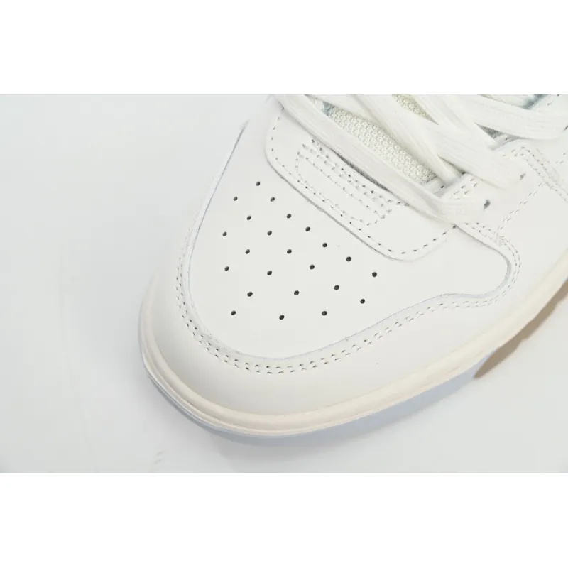 OFF-WHITE Out Of Office OOO Low Tops White Iridescent Blue OMIA189F21LEA0030181