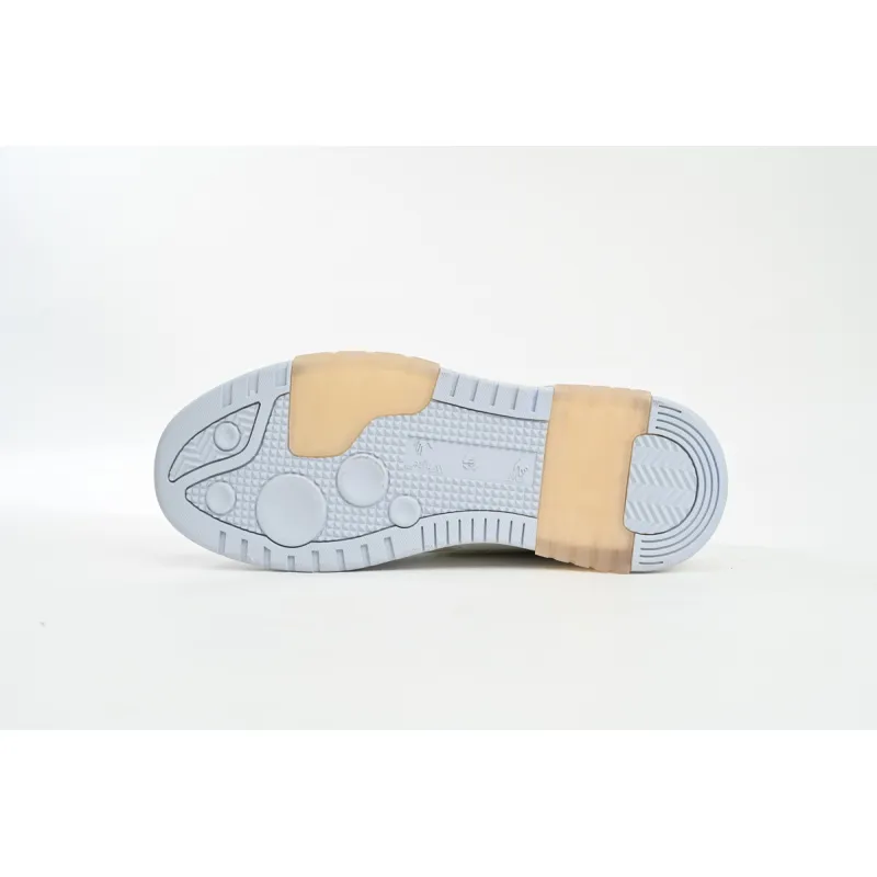 OFF-WHITE Out Of Office OOO Low Tops White Iridescent Blue OMIA189F21LEA0030181