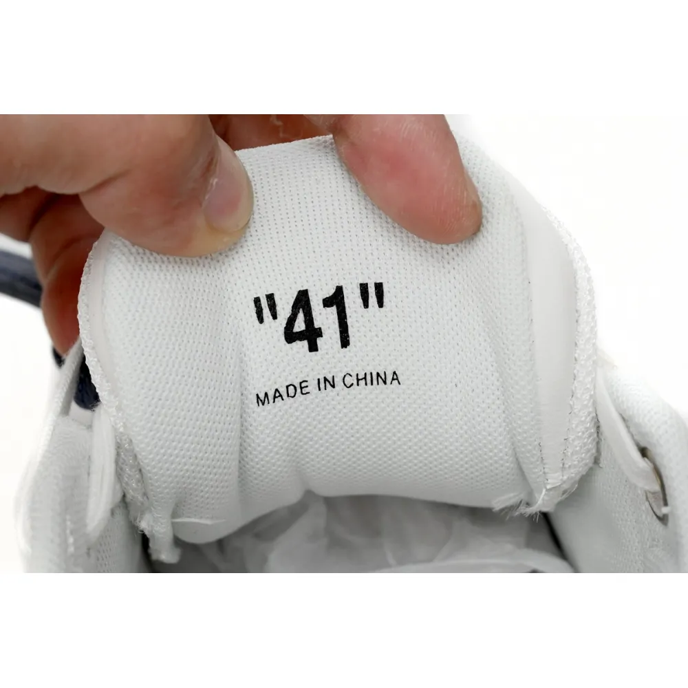 OFF-WHITE Out Of Office OOO Low Tops White Navy Blue OMIA189F22LEA0010146