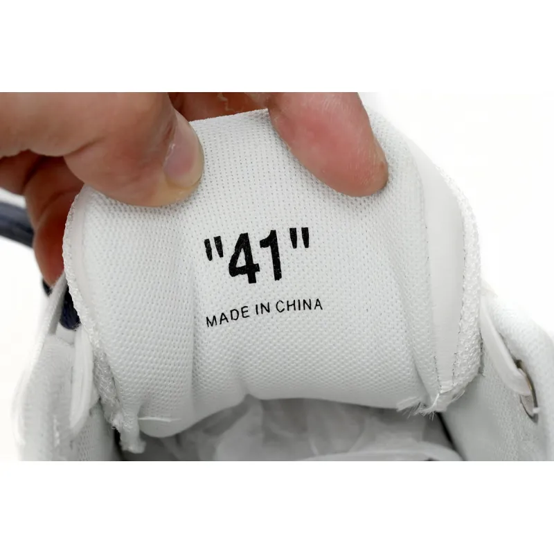 OFF-WHITE Out Of Office OOO Low Tops White Navy Blue OMIA189F22LEA0010146