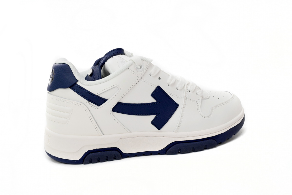 OFF-WHITE Out Of Office OOO Low Tops White Navy Blue OMIA189F22LEA0010146
