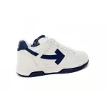 OFF-WHITE Out Of Office OOO Low Tops White Navy Blue OMIA189F22LEA0010146