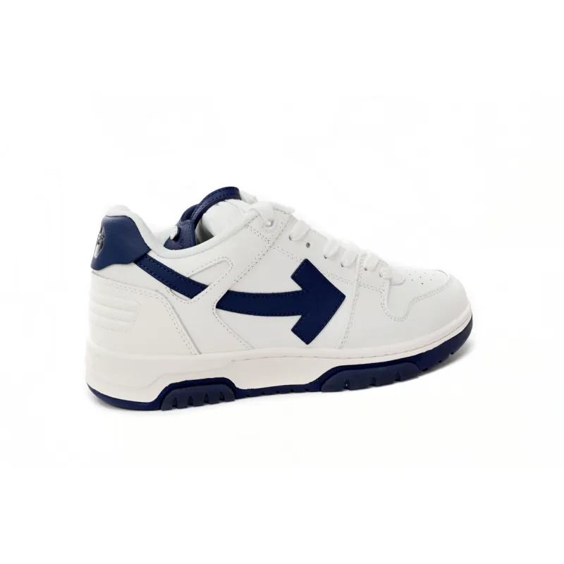 OFF-WHITE Out Of Office OOO Low Tops White Navy Blue OMIA189F22LEA0010146