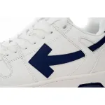 OFF-WHITE Out Of Office OOO Low Tops White Navy Blue OMIA189F22LEA0010146