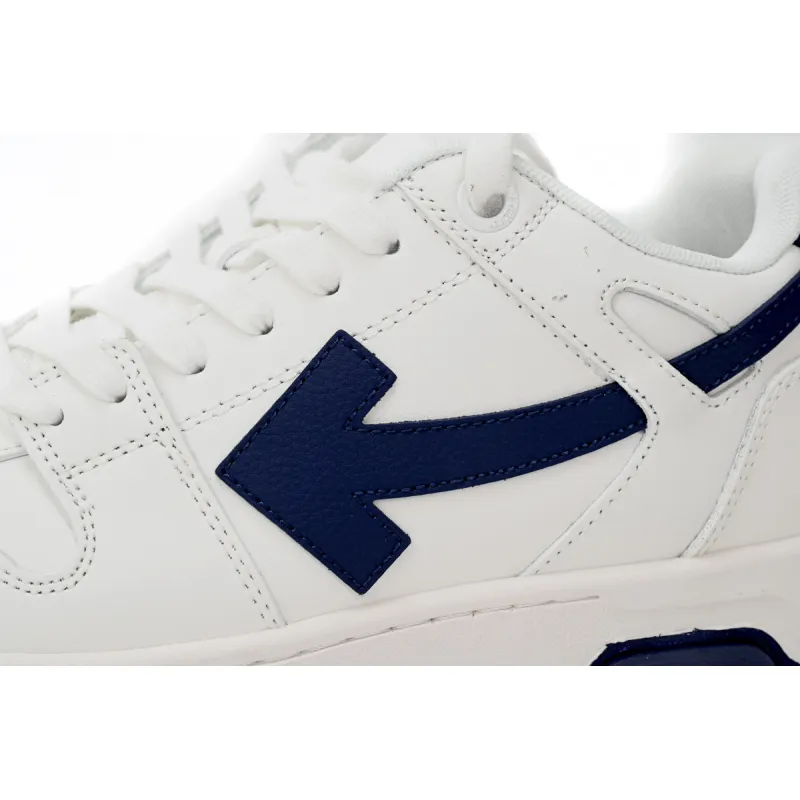 OFF-WHITE Out Of Office OOO Low Tops White Navy Blue OMIA189F22LEA0010146