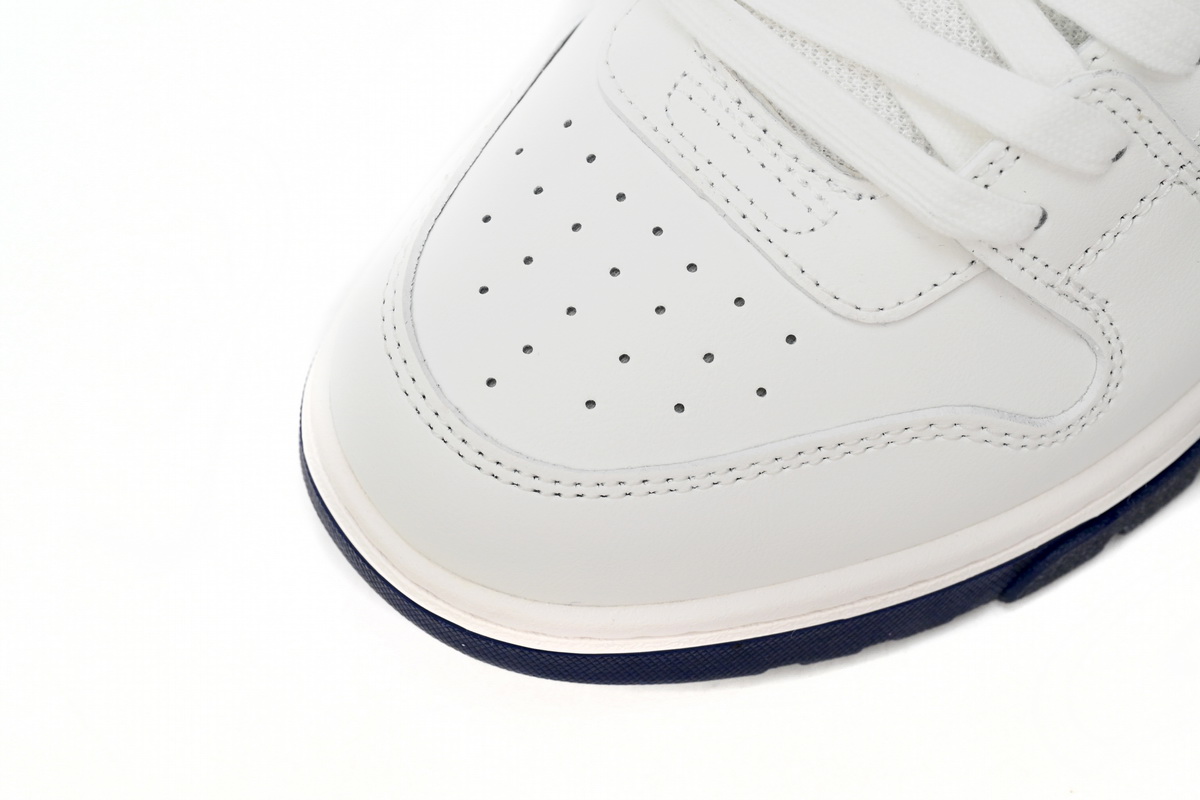 OFF-WHITE Out Of Office OOO Low Tops White Navy Blue OMIA189F22LEA0010146