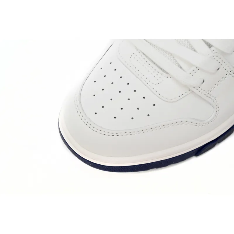 OFF-WHITE Out Of Office OOO Low Tops White Navy Blue OMIA189F22LEA0010146