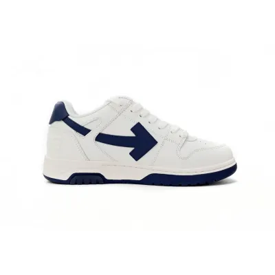 OFF-WHITE Out Of Office OOO Low Tops White Navy Blue OMIA189F22LEA0010146 02