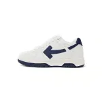 OFF-WHITE Out Of Office OOO Low Tops White Navy Blue OMIA189F22LEA0010146