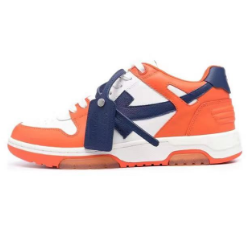 OFF-WHITE Out Of Office OOO Low Tops White Orange Blue OMIA189F21LEA0022045