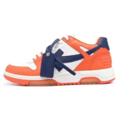 OFF-WHITE Out Of Office OOO Low Tops White Orange Blue OMIA189F21LEA0022045 01