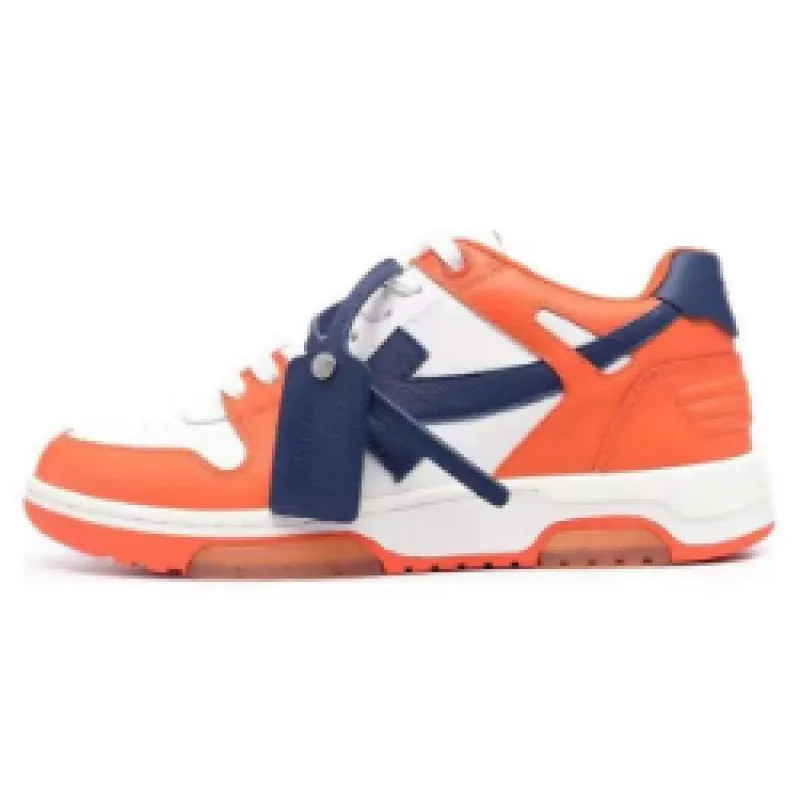 OFF-WHITE Out Of Office OOO Low Tops White Orange Blue OMIA189F21LEA0022045