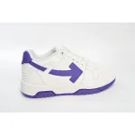 OFF-WHITE Out Of Office OOO Low Tops White Purple OMIA189F22LEA0010135