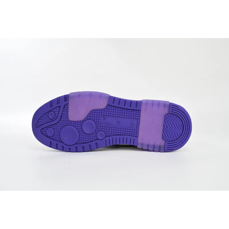 OFF-WHITE Out Of Office OOO Low Tops White Purple OMIA189F22LEA0010135