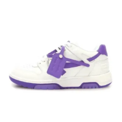 OFF-WHITE Out Of Office OOO Low Tops White Purple OMIA189F22LEA0010135 01
