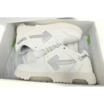 OFF-WHITE Out Of Office OOO Low Tops White Silver OMIA189F23LEA0090172