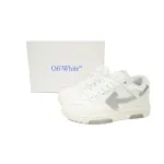 OFF-WHITE Out Of Office OOO Low Tops White Silver OMIA189F23LEA0090172