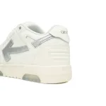 OFF-WHITE Out Of Office OOO Low Tops White Silver OMIA189F23LEA0090172
