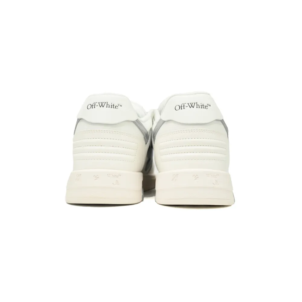 OFF-WHITE Out Of Office OOO Low Tops White Silver OMIA189F23LEA0090172