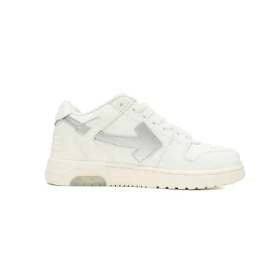 OFF-WHITE Out Of Office OOO Low Tops White Silver OMIA189F23LEA0090172 02