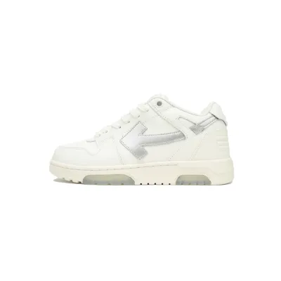 OFF-WHITE Out Of Office OOO Low Tops White Silver OMIA189F23LEA0090172 01