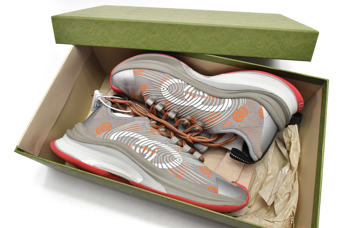  Gucci Run Sneakers Grey Red  680900-UF310-1270