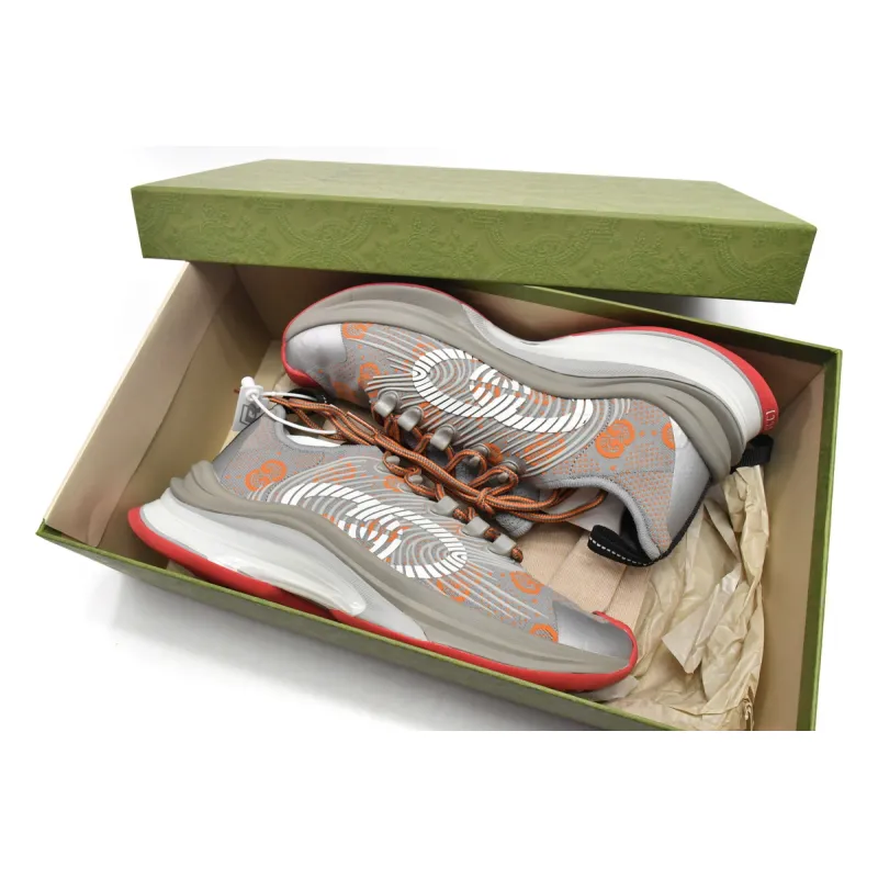  Gucci Run Sneakers Grey Red  680900-UF310-1270