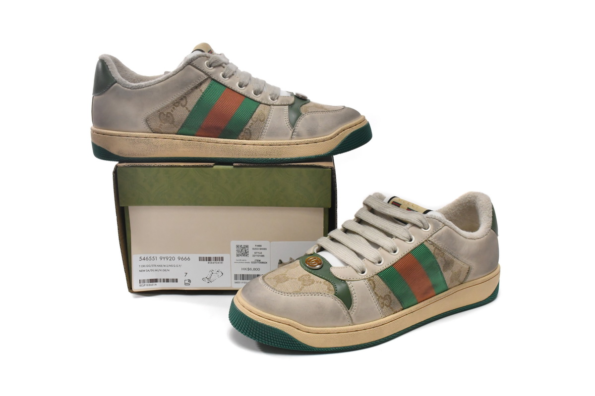  Gucci Screener GG Off-White Green  546551 9Y920