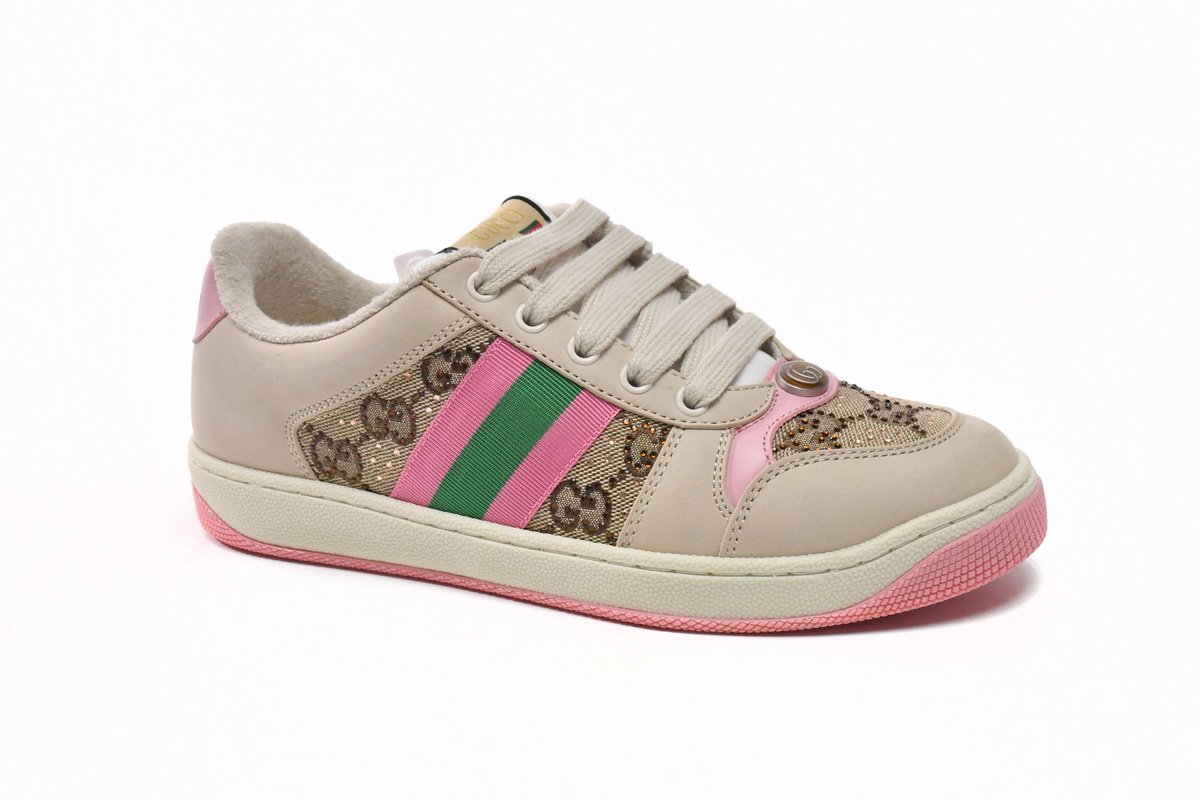  Gucci Screener GG White Brown Powder  577684 2C830 9150