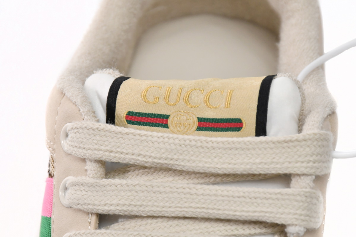  Gucci Screener GG White Brown Powder  577684 2C830 9150