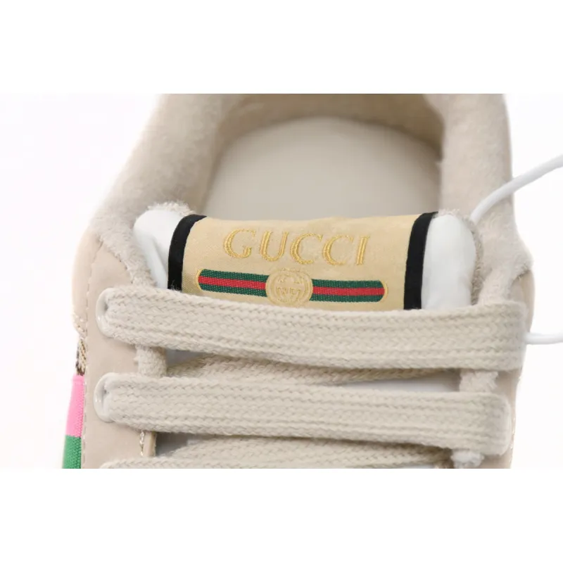  Gucci Screener GG White Brown Powder  577684 2C830 9150