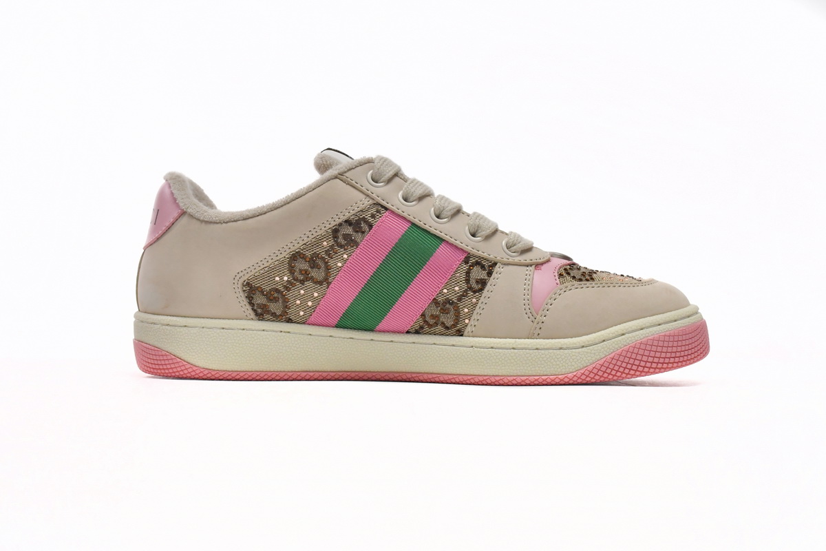  Gucci Screener GG White Brown Powder  577684 2C830 9150