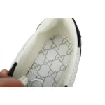 Gucci GG Embossed White Black Leather 669582 AAA4T 1068