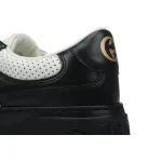 Gucci GG Embossed White Black Leather 669582 AAA4T 1068
