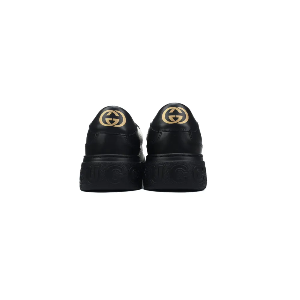 Gucci GG Embossed White Black Leather 669582 AAA4T 1068