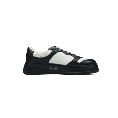 Gucci GG Embossed White Black Leather 669582 AAA4T 1068 02