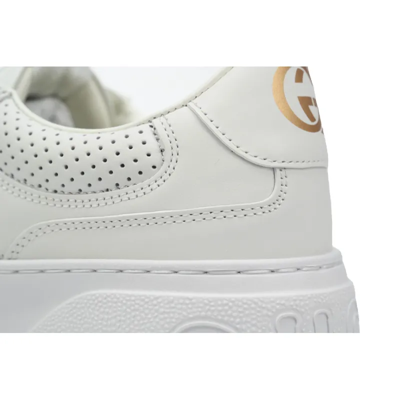 Gucci GG Embossed White Leather (Women's) 670408 1XL10 9014