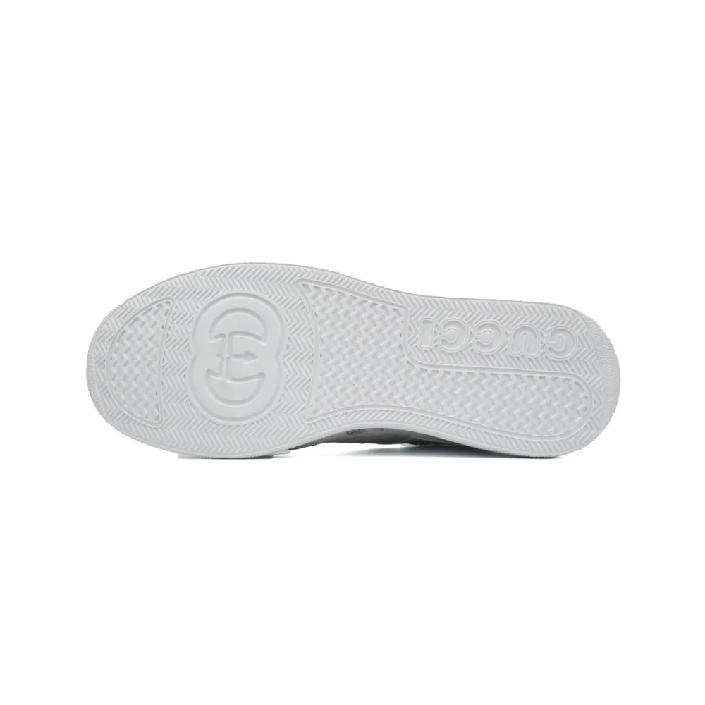 Gucci GG Embossed White Leather (Women's) 670408 1XL10 9014